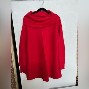Cyrus Vibrant Red Cowl Neck Sweater